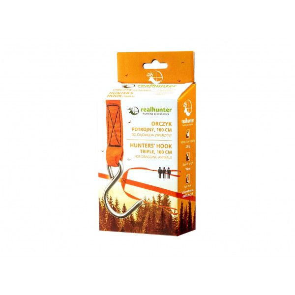 Orczyk potrójny RealHunter do ciągnięcia zwierzyny