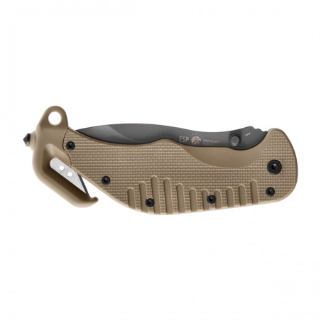 Nóż ratowniczy ESP z półząbkowanym ostrzem Khaki