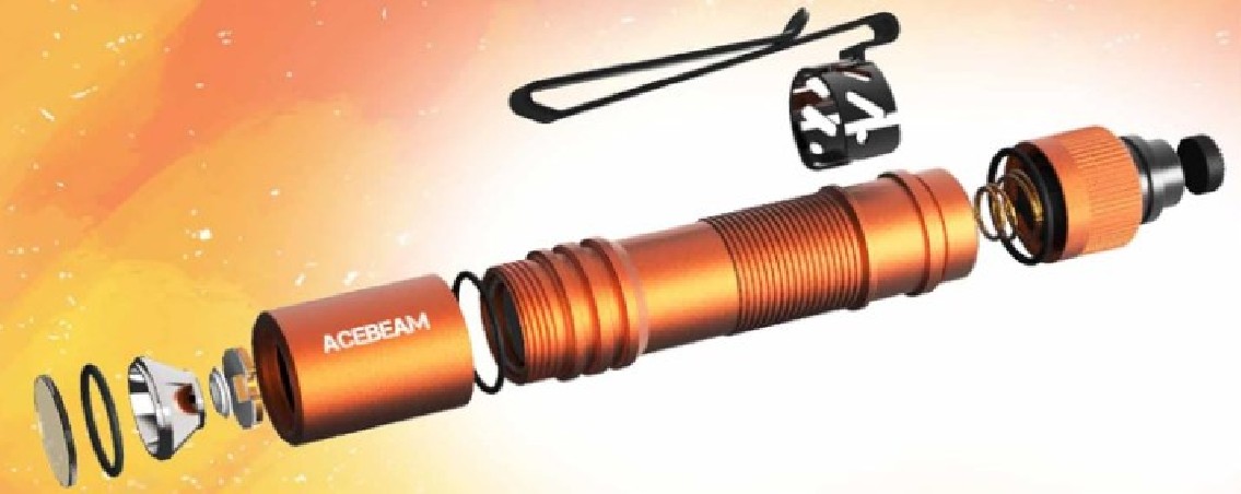 Acebeam Pokelit AA 550lm 5000K pomarańczowa