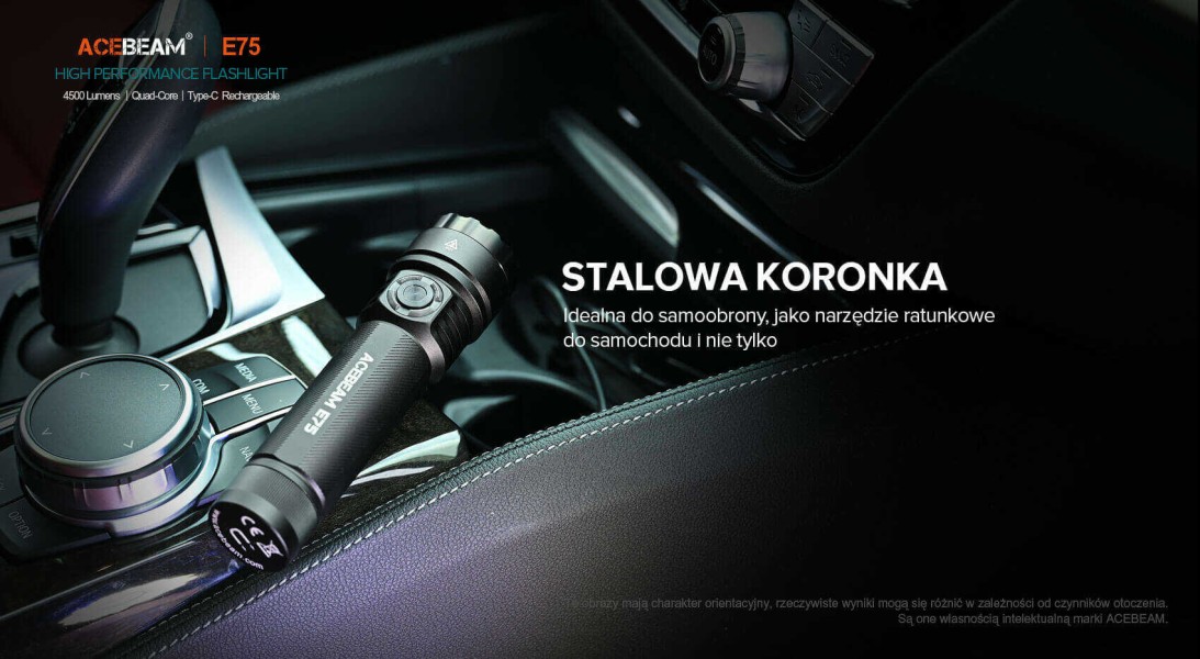 Latarka Acebeam E75 6500K MAO 4500 lm 260 m