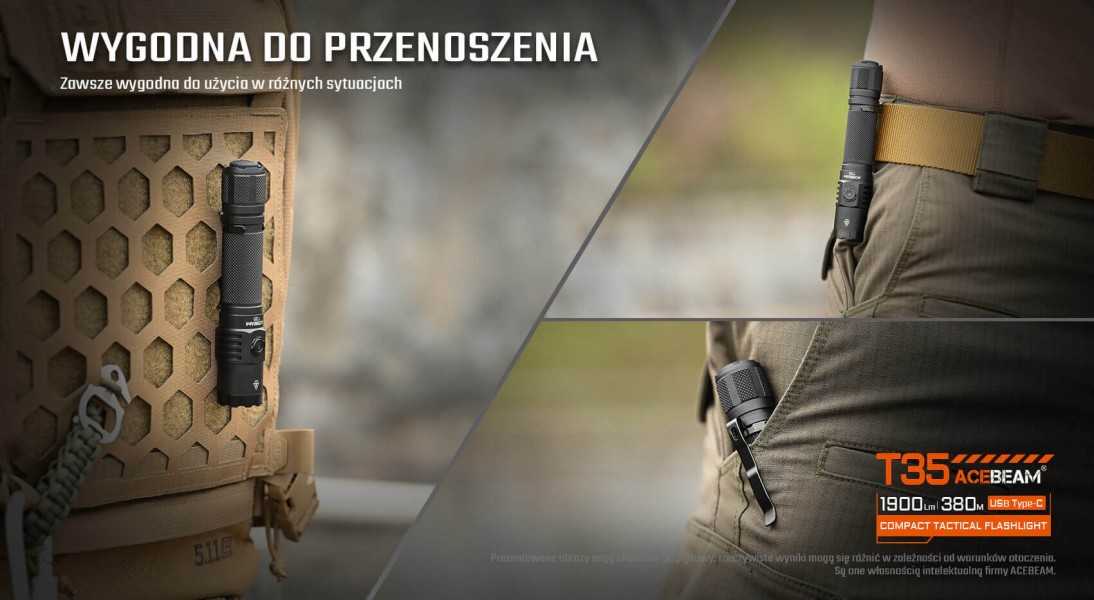 ACEBEAM T35 latarka taktyczna 1900 lm zielona