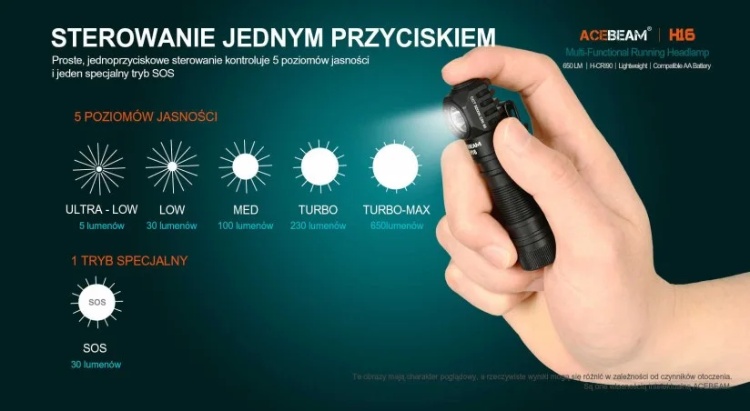 ACEBEAM H16 5000k Pomarańczowy - Latarka diodowa