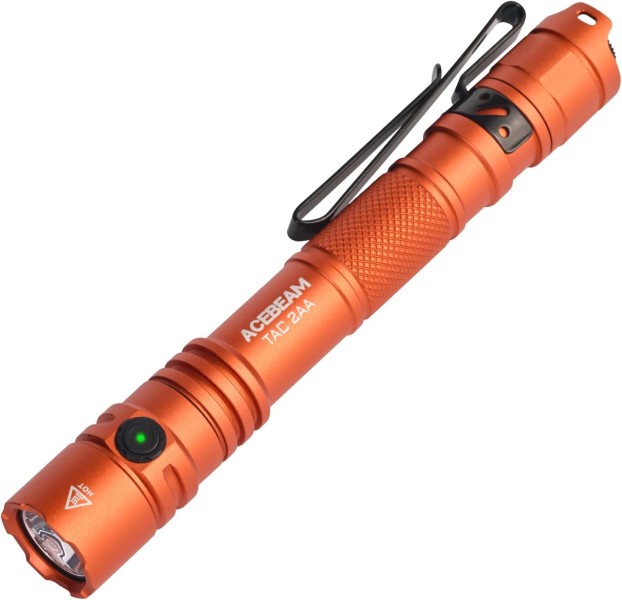 ACEBEAM TAC 2AA Tactical Flashlight, 1600lm, Orange