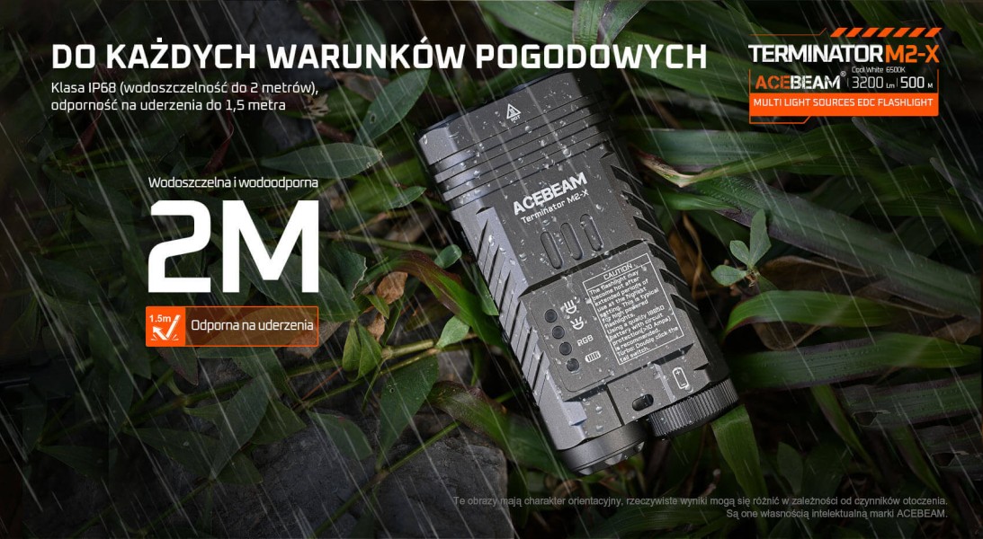 Acebeam Terminator M2-X 3200 lm 6500K zielona