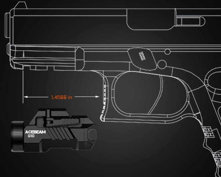 Latarka ACEBEAM G10 na broń 600 lm 200 m