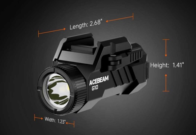 Latarka ACEBEAM G10 na broń 600 lm 200 m