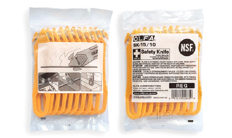 Nóż bezpieczny OLFA SK-15, opakowanie 10 sztuk