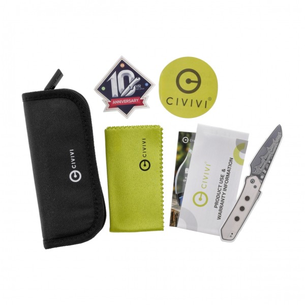 Nóż składany Civivi Elementum Button Lock C2103A - Czarny