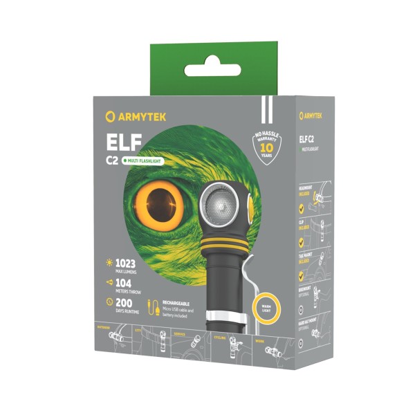 Latarka ARMYTEK Elf C2 światło Ciepłe 1023 lm