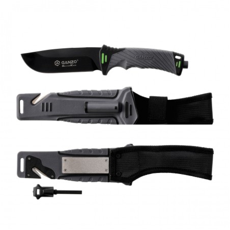 Nóż bushcraft Ganzo G8012-GY, stal nierdzewna 440