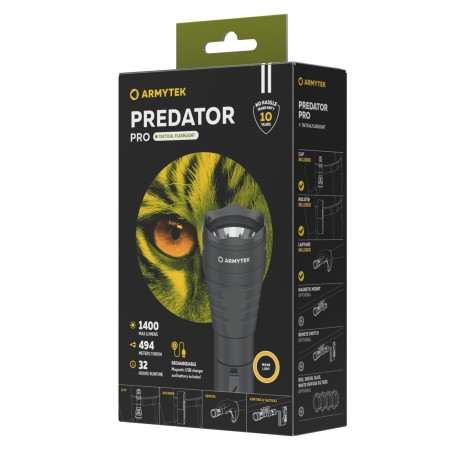ARMYTEK Predator Pro Ciepłe 1400 lm