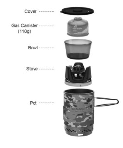 Kuchenka Turystyczna Fire Maple FMS-X1 2200 W - Kamuflaż 2
