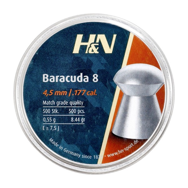 Śrut diabolo H&N Sport Baracuda 8 4,51mm 500 szt.