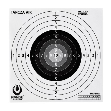 Tarcze do wiatrówki Range Solutions AIR 14x14 100 szt.