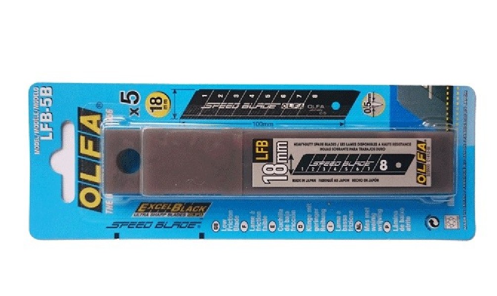 OLFA LFB-5B ostrza 18 mm pokryte fluorem 5 szt