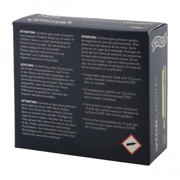 Nabój kapsuła CO2 Walther 10 x 12 g