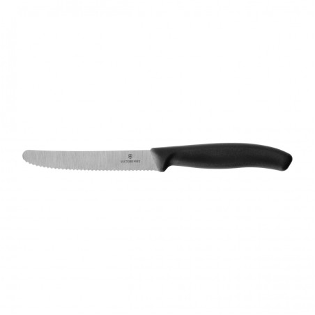 Nóż Victorinox Swiss Classic 11 cm, ząbkowany, czarny