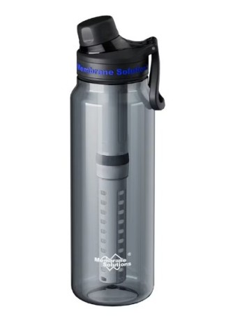 Butelka z filtrem Membrane Solutions C3 Tritan 1000 ml, szara