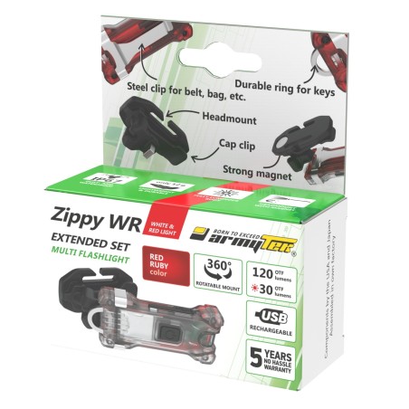 Latarka Armytek Zippy WR Extended Set WR Red 120 lm