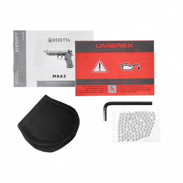 Replika ASG Beretta M9 A3 FDE CO2 GBB 6 mm z kaburą