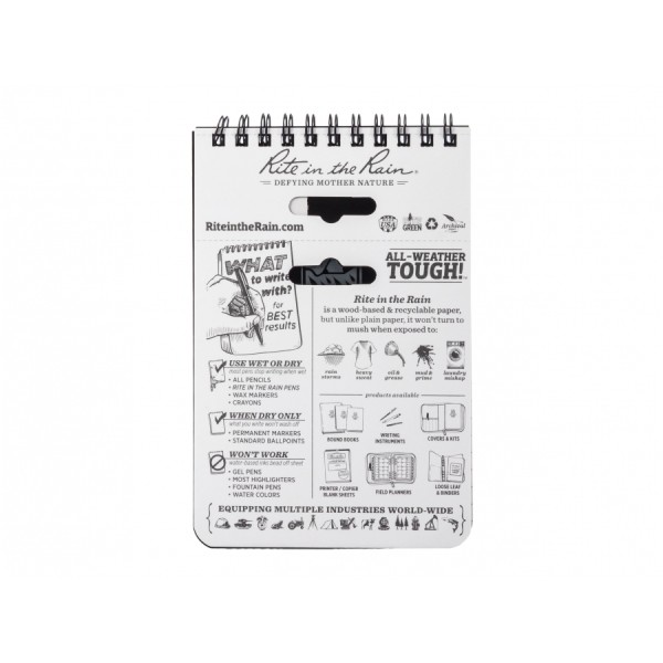 Notes wodoodporny Rite in the Rain 746 4x6 czarny