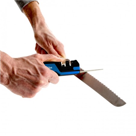 Ostrzałka THE EDGE bushSHARP Niebieska + Krzesiwo