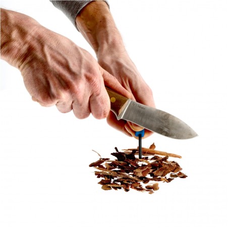 Ostrzałka THE EDGE bushSHARP Niebieska + Krzesiwo