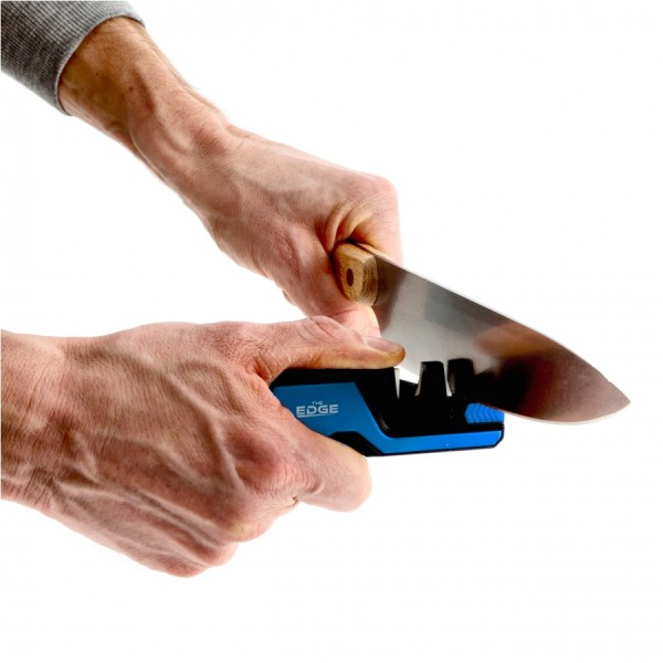 Ostrzałka THE EDGE bushSHARP Niebieska + Krzesiwo