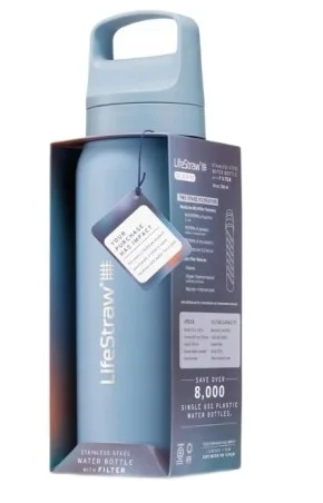 Butelka na wodę z filtrem LifeStraw Go 2.0 Steel 0.7L Icelandic Blue - Błękitna
