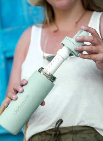 Butelka na wodę z filtrem LifeStraw Go 2.0 Steel 0.5L Seafoam - Morska
