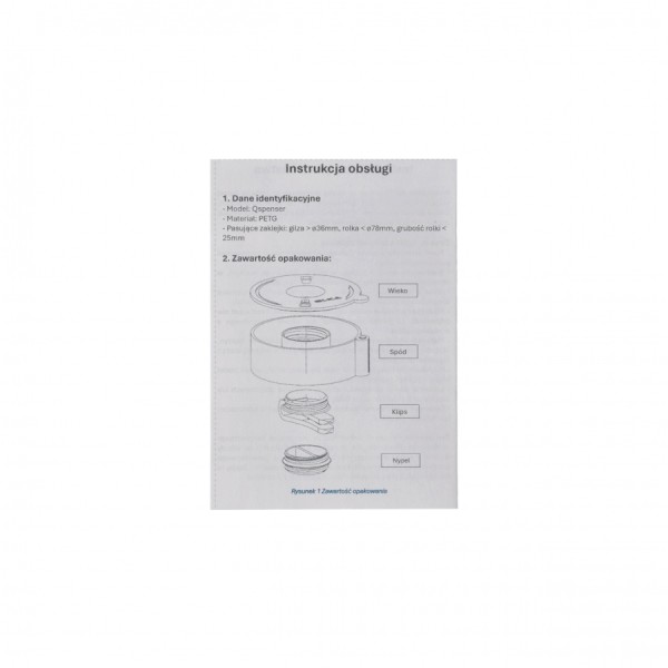 Modułowy dyspenser Qspenser do zaklejek, czarny