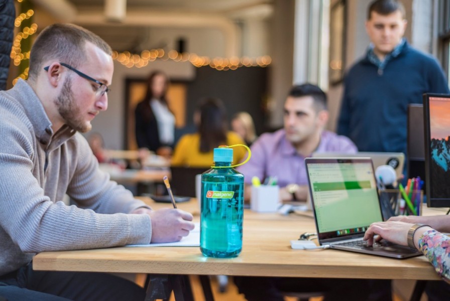 Butelka Nalgene Narrow Mouth Sustain 1L Cerulean