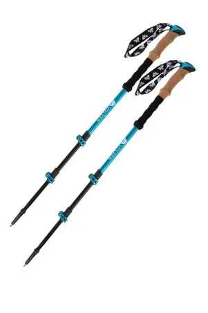 Kije trekkingowe VOLVEN ADVENTURE CORK - Niebieskie