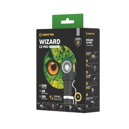 ARMYTEK Wizard C2 Pro ciepłe światło, czarna 2330 lm