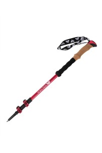Kije trekkingowe VOLVEN ADVENTURE CORK - Czerwone 2