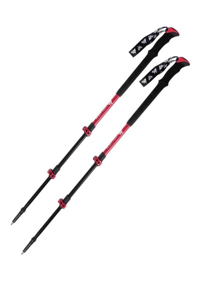 Kije trekkingowe VOLVEN ADVENTURE PRO - Czerwone