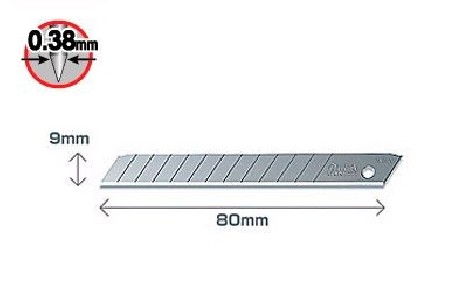 Ostrza nierdzewne 9mm OLFA ASB-10S 10szt 2