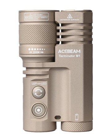 Latarka diodowa ACEBEAM Terminator M1 LEP/LED Światło Białe 5000K Piaskowa - 2300lm 1600m