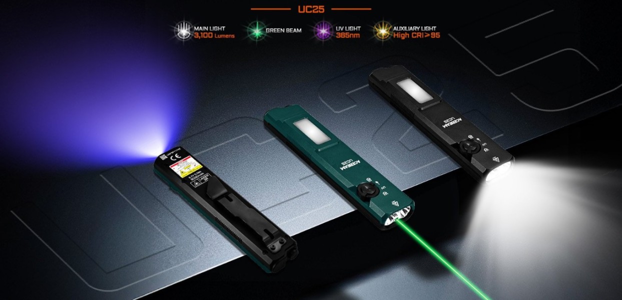 Latarka diodowa ACEBEAM UC25 Czarna - 3100lm 174m