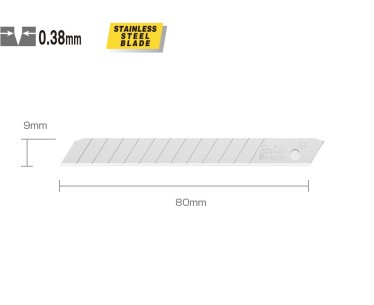 Ostrza segmentowe nierdzewne 9mm OLFA AB-10S 10 szt 2