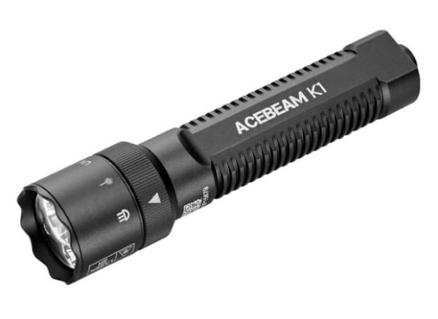 Latarka diodowa ACEBEAM K1 Światło Białe Zielone UV Czarna - 1000lm 223m