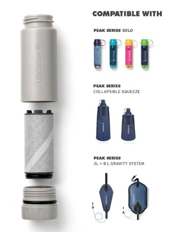 Adapter z wkładem węglowym LifeStraw do filtrów Peak Solo, Gravity i Squeeze