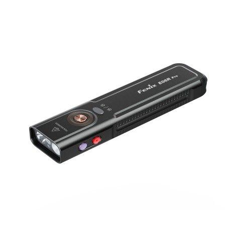 Latarka diodowa Fenix E06R PRO Światło Białe Czerwony Laser UV Czarna - 1600lm 160m
