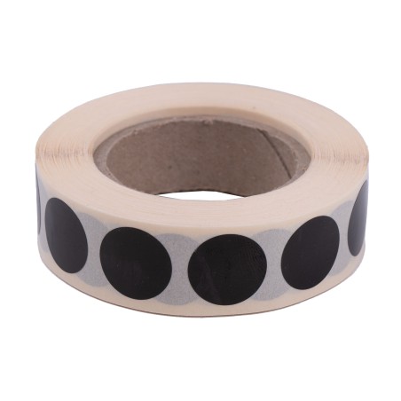 Zaklejki do tarcz Rabarbar Rolka Czarne 16 mm 1000 szt.