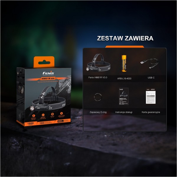 Latarka czołowa kątowa Fenix HM61R V3.0 -...