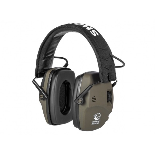 Słuchawki ochronniki słuchu RealHunter Active ProSHOT BT - oliwkowe|2max.pl