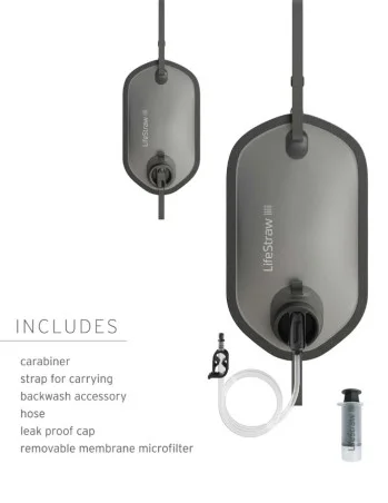 Filtr do wody grawitacyjny LifeStraw Peak Gravity Bag 8L - Szary