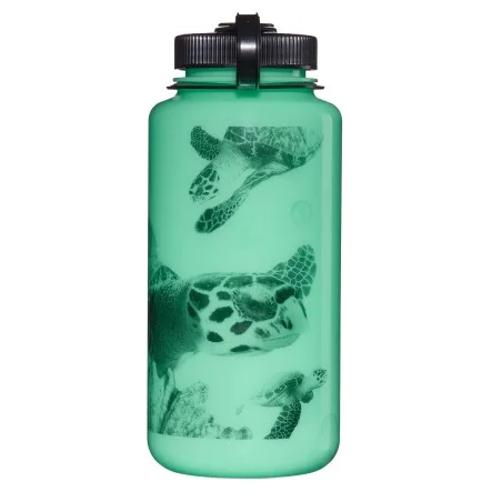 Butelka tritanowa na wodę Nalgene Wide Mouth Sustain 1L - Glow Black Turtle