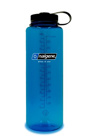 Butelka tritanowa na wodę Nalgene Wide Mouth Sustain Silo 1400ml - Blue / Black Cap
