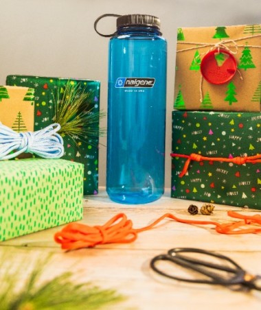 Butelka tritanowa na wodę Nalgene Wide Mouth Sustain Silo 1400ml - Blue / Black Cap